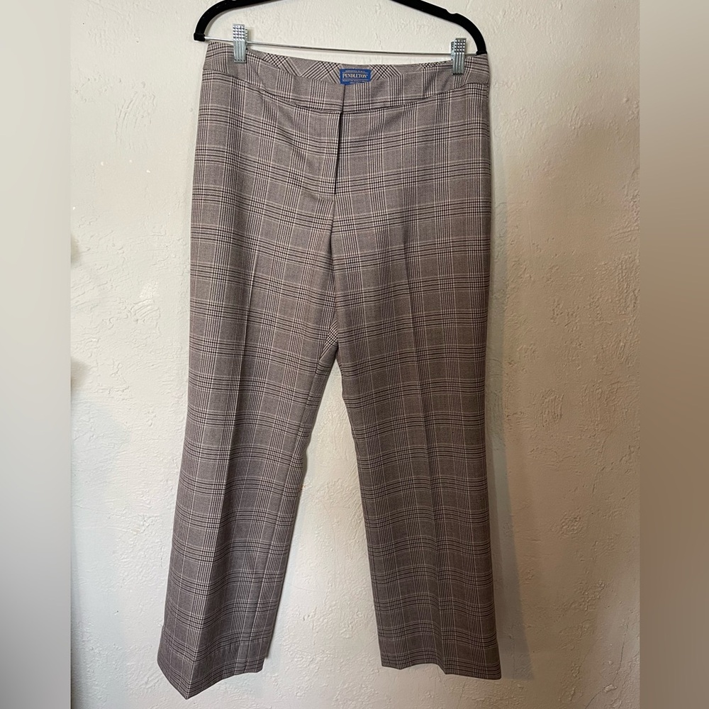Pendleton Taupe Plaid Dress Pants